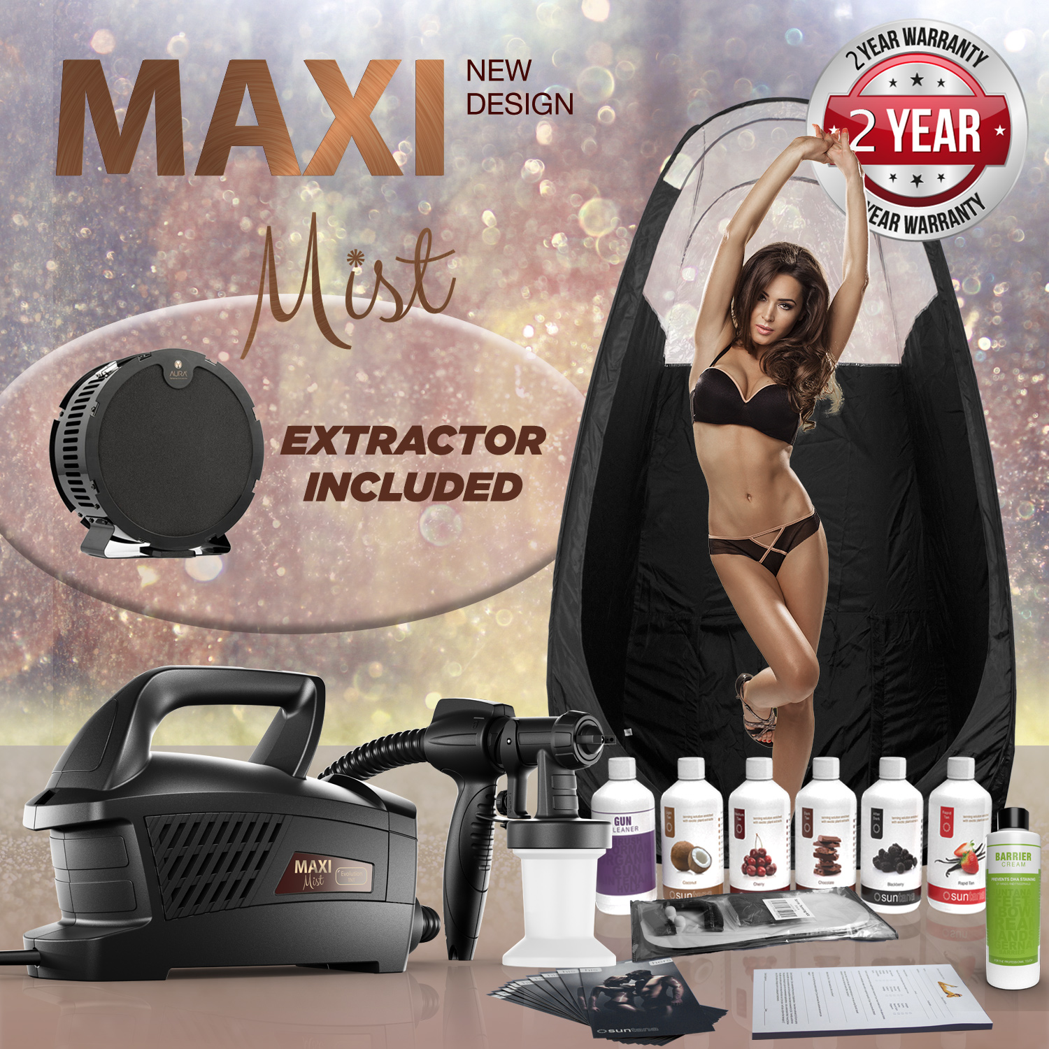 Maximist Evolution TNT 'Deluxe' Tanning Kit with Extractor Maximist Evolution TNT 'Deluxe' Tanning Kit with Extractor