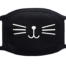 Cotton Washable Black Face Mask - Kitten Design