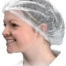 White Pleated Mob Caps Hair Nets (QTY 100)
